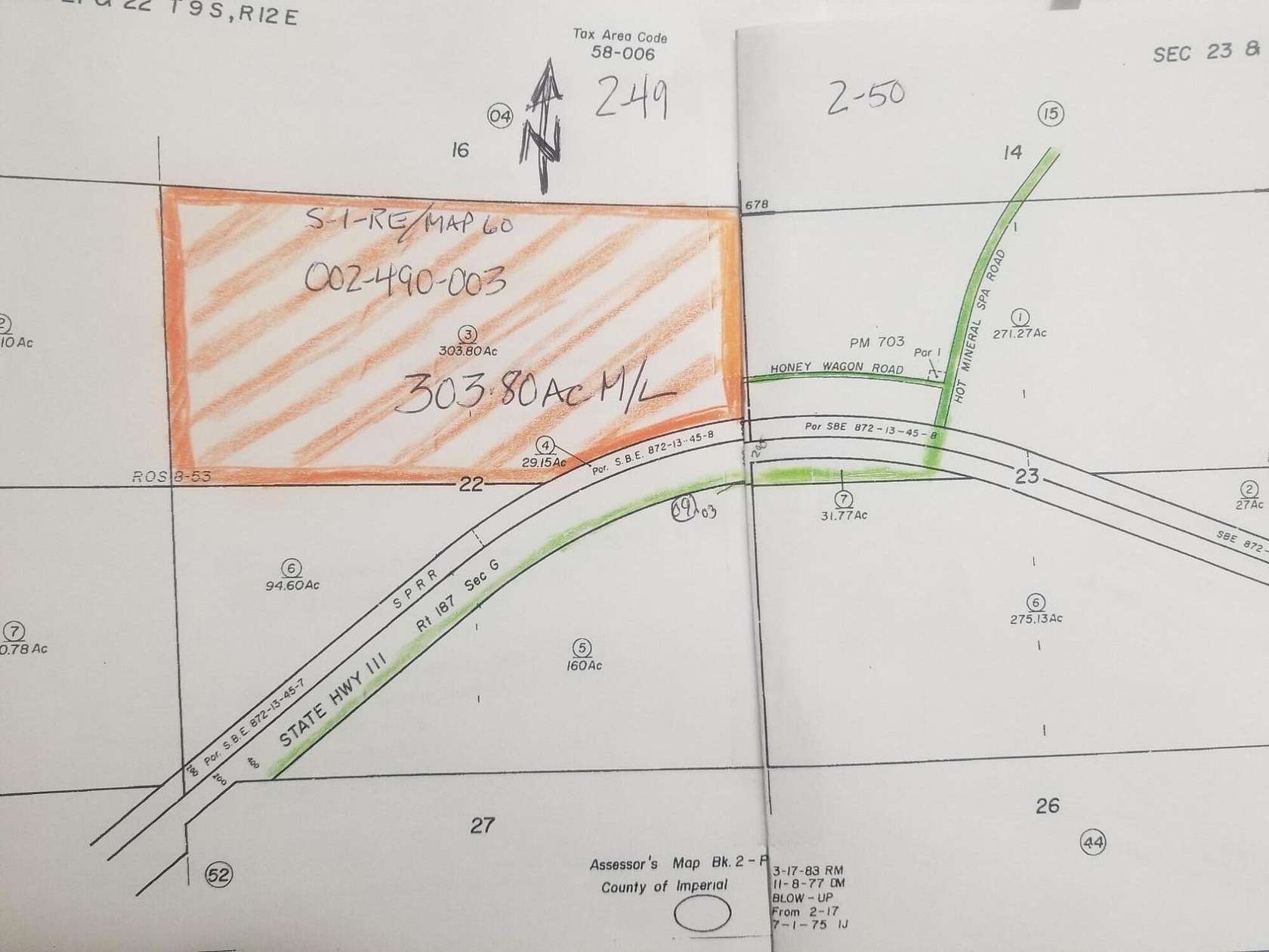 304 Acres of Land for Sale in Niland, California