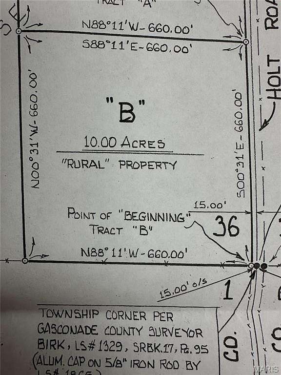10 Acres of Land for Sale in Bland, Missouri