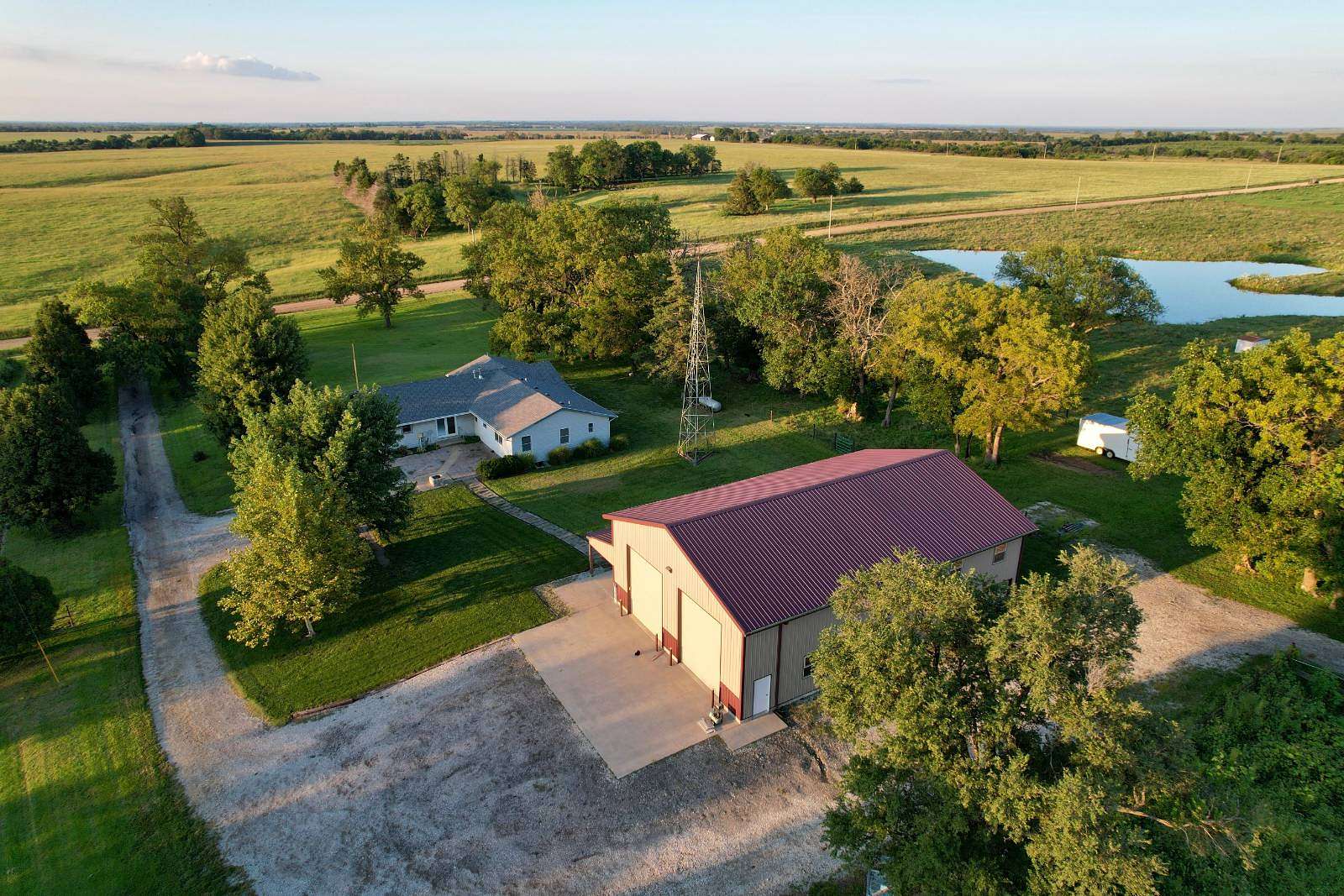 30 Acres of Land with Home for Sale in Madison, Kansas
