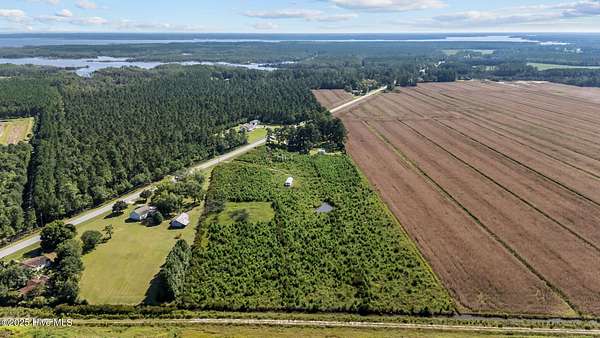 9.46 Acres of Land with Home for Sale in Bayboro, North Carolina