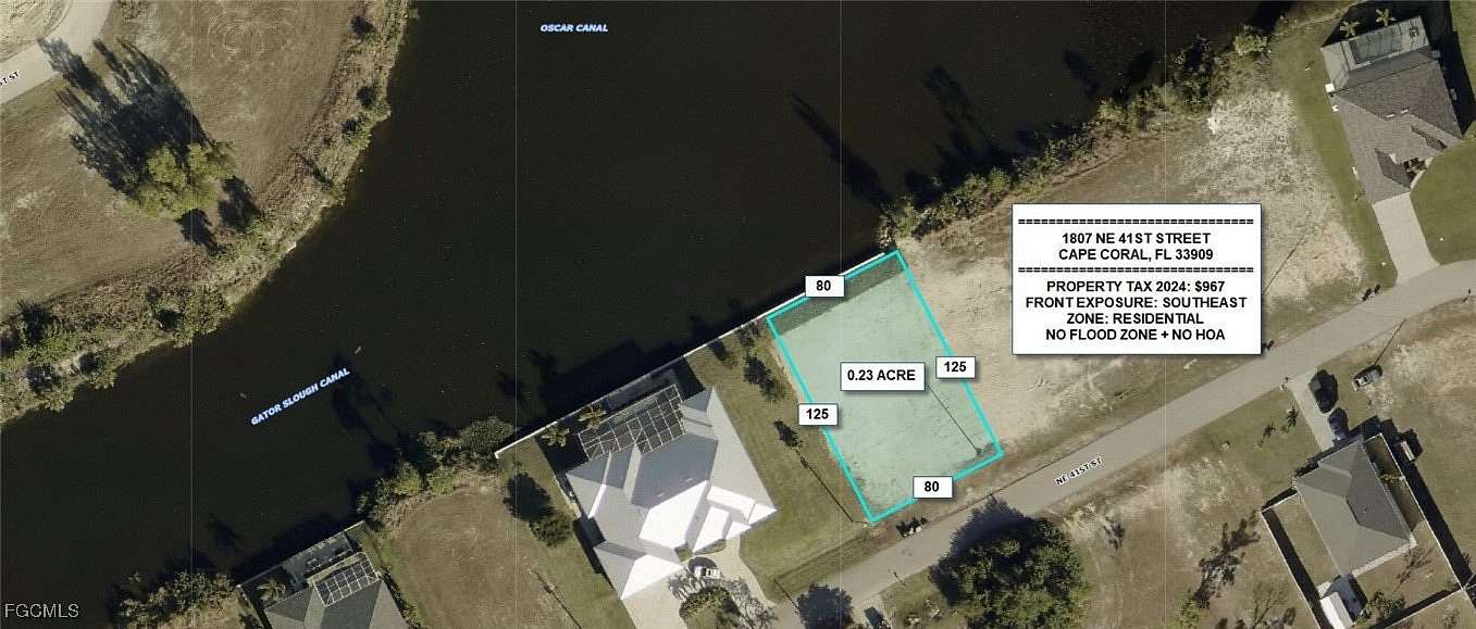 0.23 Acres of Residential Land for Sale in Cape Coral, Florida