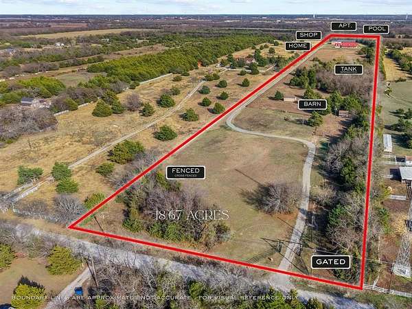 18.7 Acres of Land with Home for Sale in Trenton, Texas