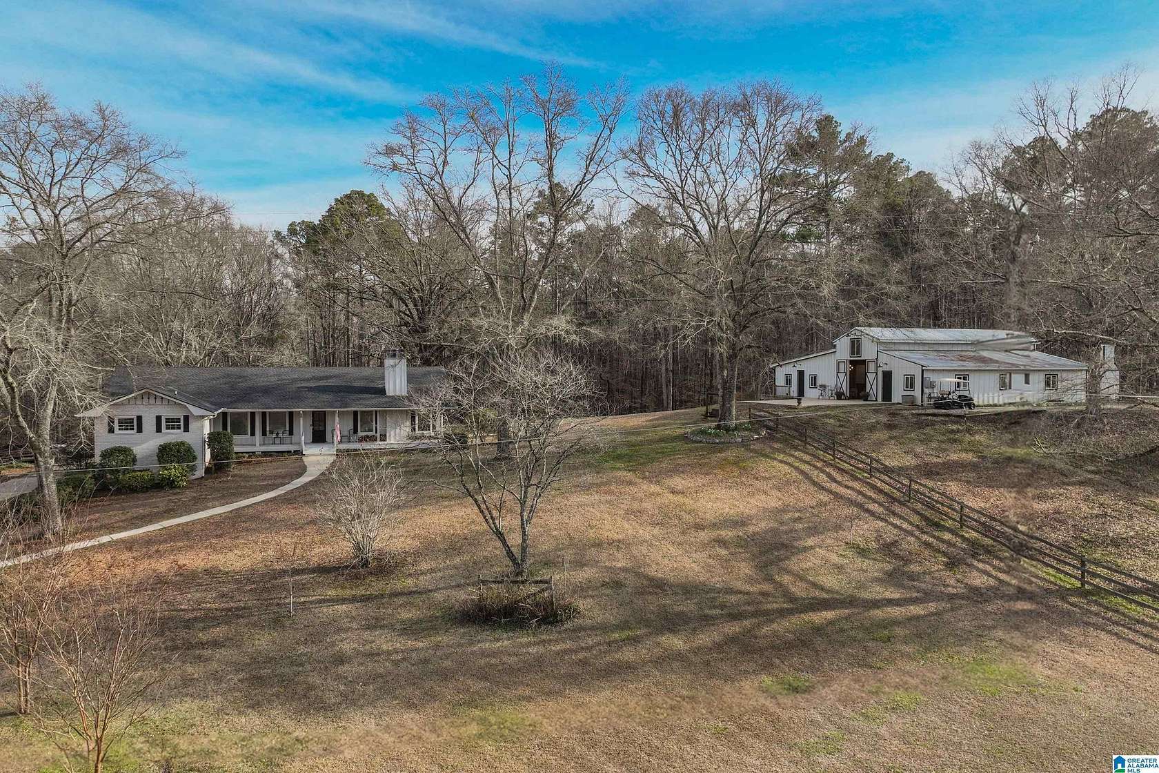 10.7 Acres of Land with Home for Sale in Columbiana, Alabama