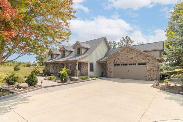 10 Acres of Residential Land with Home for Sale in Markleville, Indiana