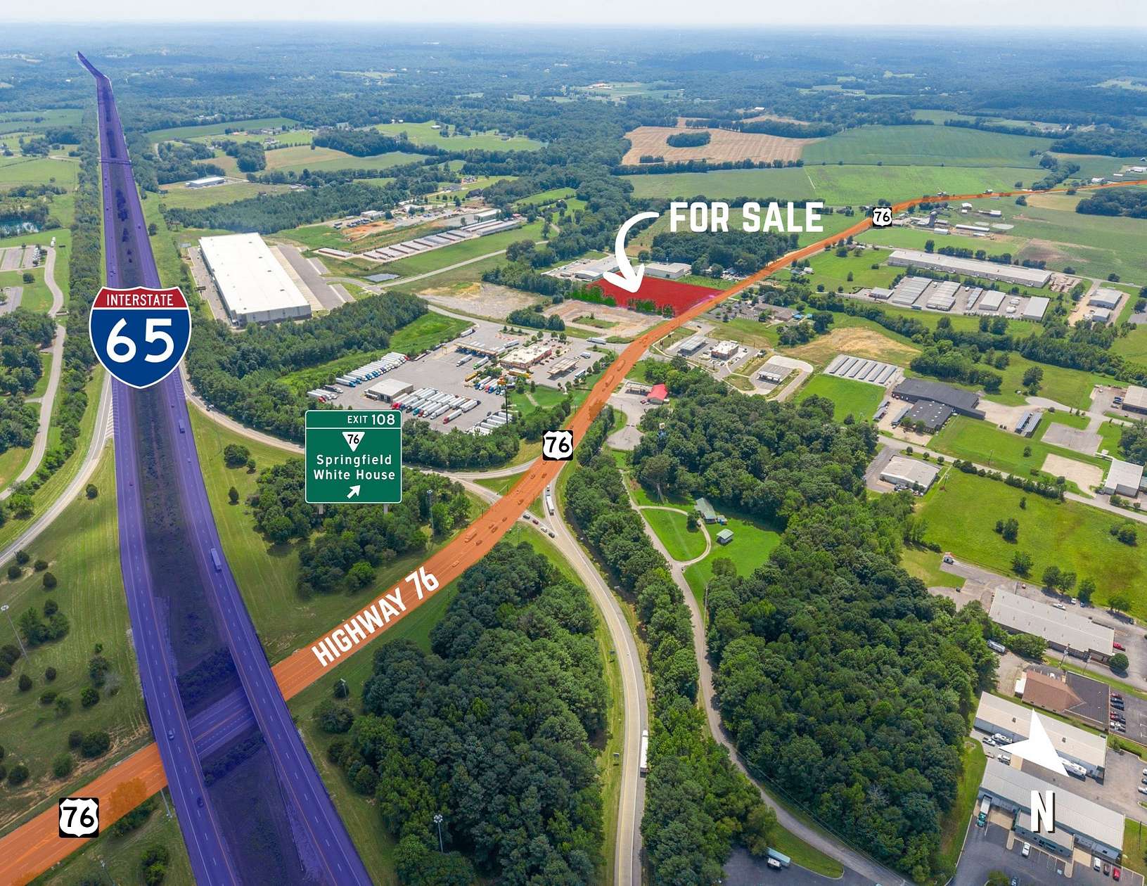 5 Acres of Commercial Land for Sale in White House, Tennessee