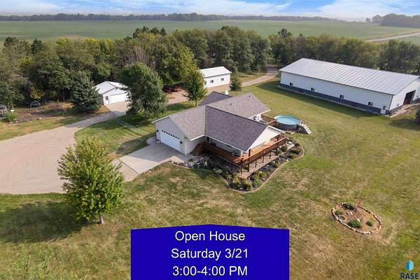 9.23 Acres of Land with Home for Sale in Canton, South Dakota