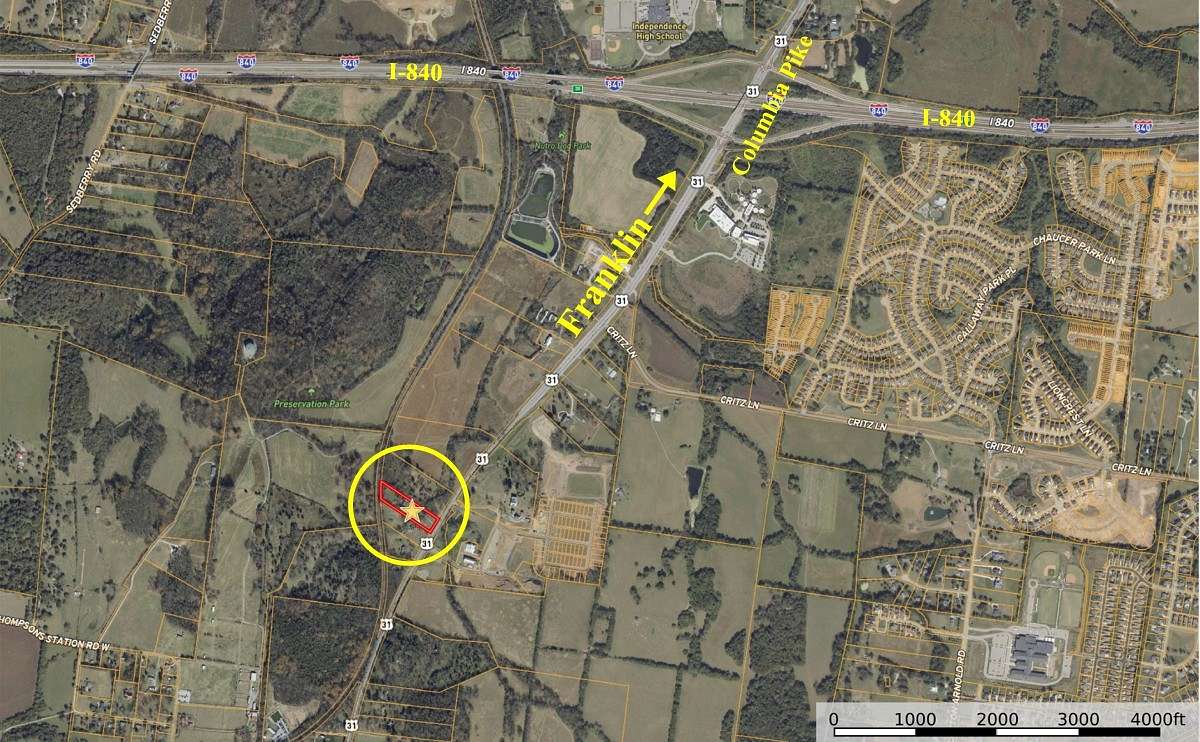 3.39 Acres of Improved Commercial Land for Sale in Thompson's Station, Tennessee