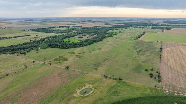 245 Acres of Recreational Land & Farm for Auction in Sterling, Kansas