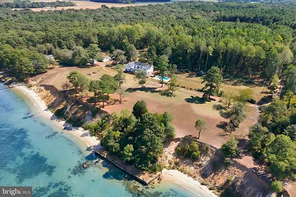 11.5 Acres of Land with Home for Sale in Deltaville, Virginia