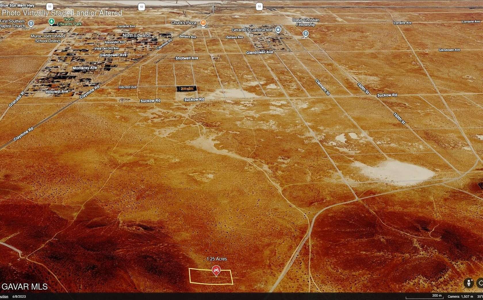 1.25 Acres of Land for Sale in North Edwards, California