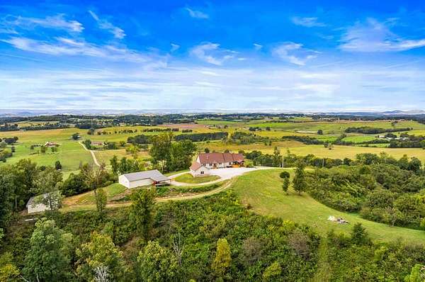 63.7 Acres of Agricultural Land with Home for Sale in Jefferson City, Tennessee