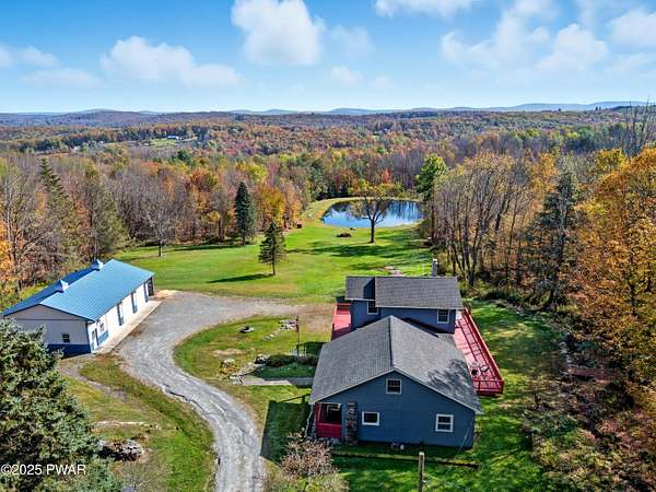 12 Acres of Recreational Land with Home for Sale in Lakewood, Pennsylvania