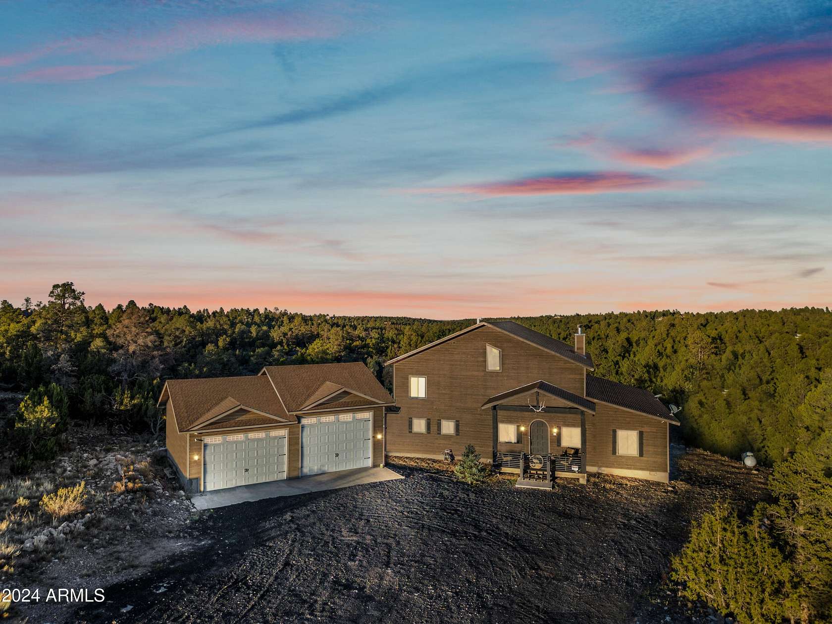 20 Acres of Land with Home for Sale in Overgaard, Arizona