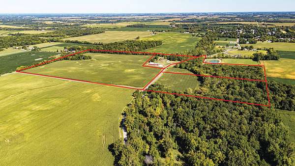 93.9 Acres of Land with Home for Auction in Casstown, Ohio