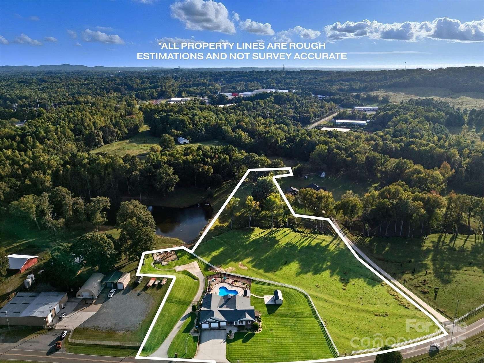 5.48 Acres of Residential Land with Home for Sale in Bessemer City, North Carolina