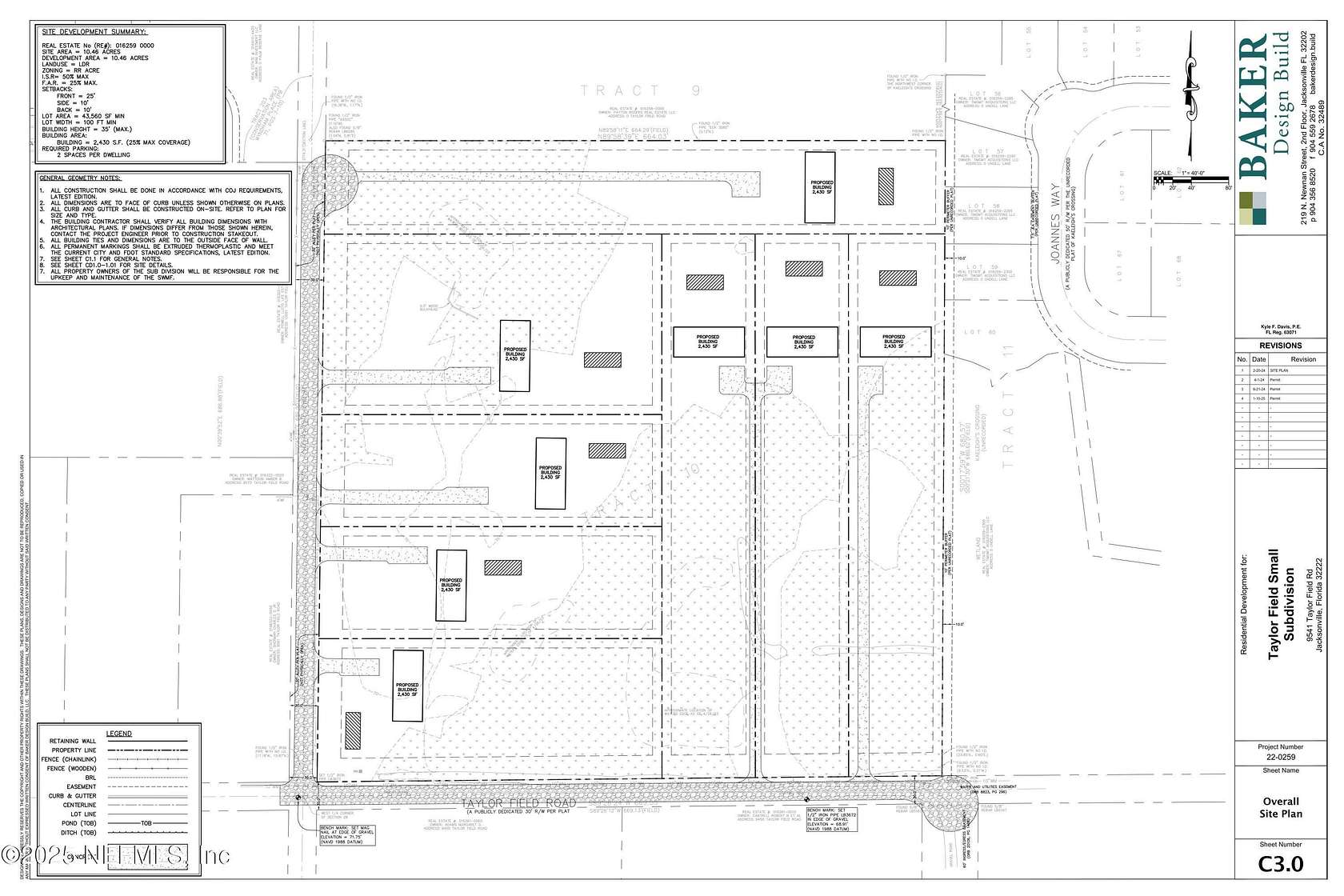 9.82 Acres of Residential Land for Sale in Jacksonville, Florida