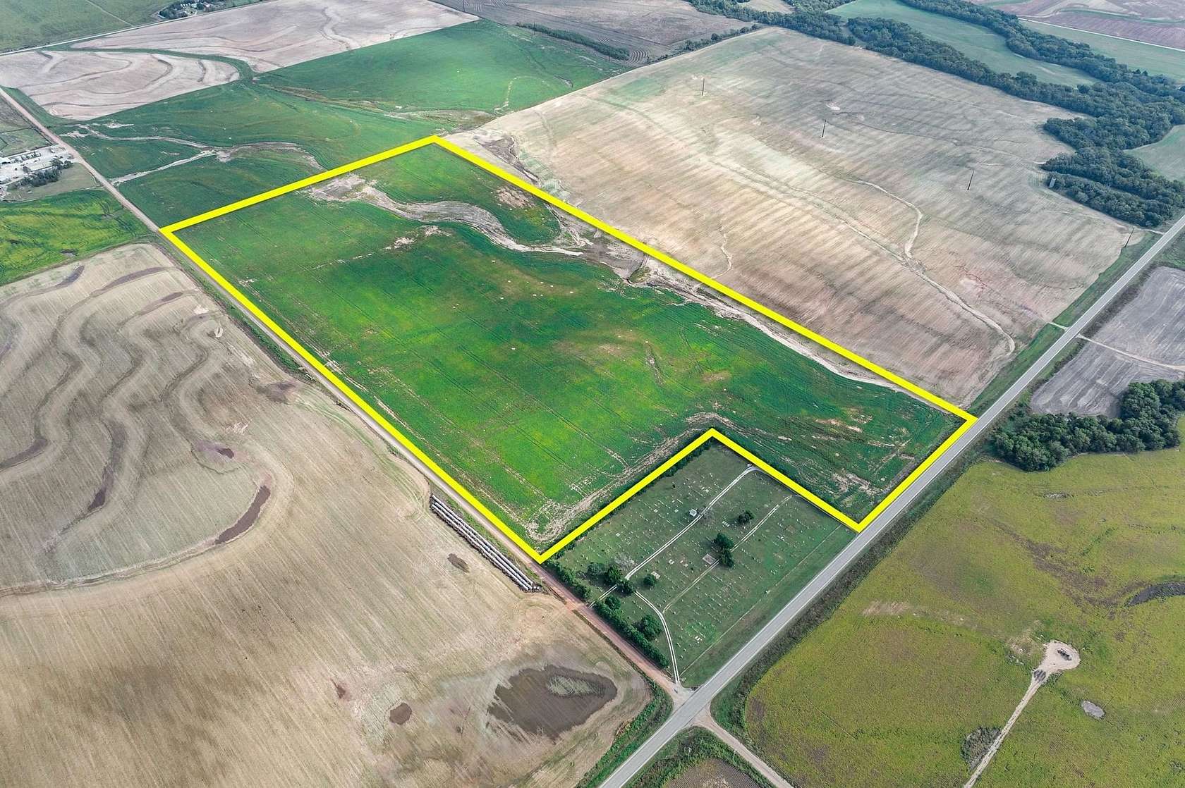 68.1 Acres of Agricultural Land for Auction in Milan, Kansas