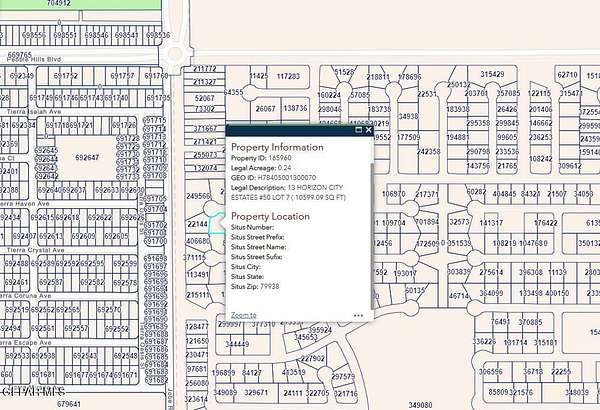 0.24 Acres of Residential Land for Sale in Horizon City, Texas