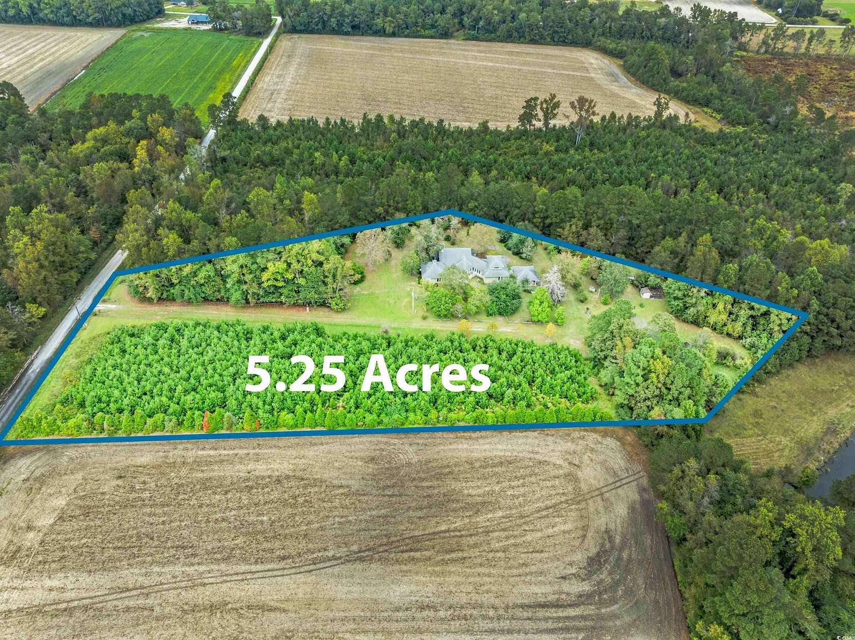 5.25 Acres of Land with Home for Sale in Galivants Ferry, South Carolina