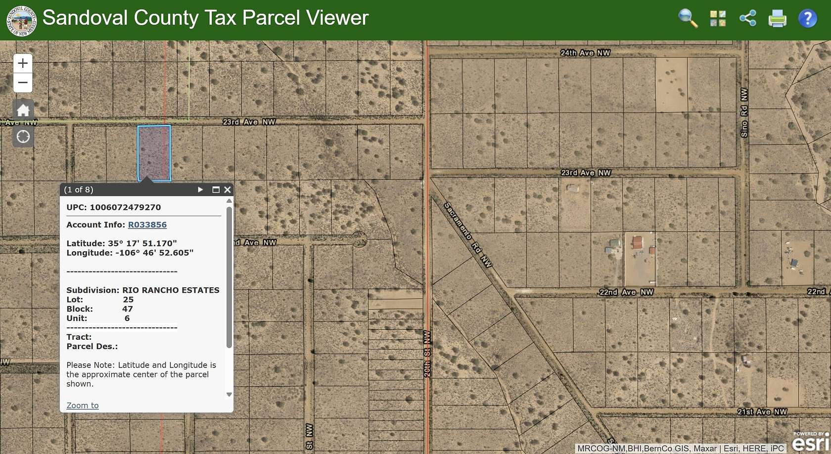 1 Acre of Land for Sale in Rio Rancho, New Mexico