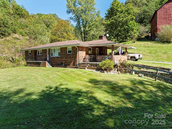 138 Acres of Land with Home for Sale in Marshall, North Carolina