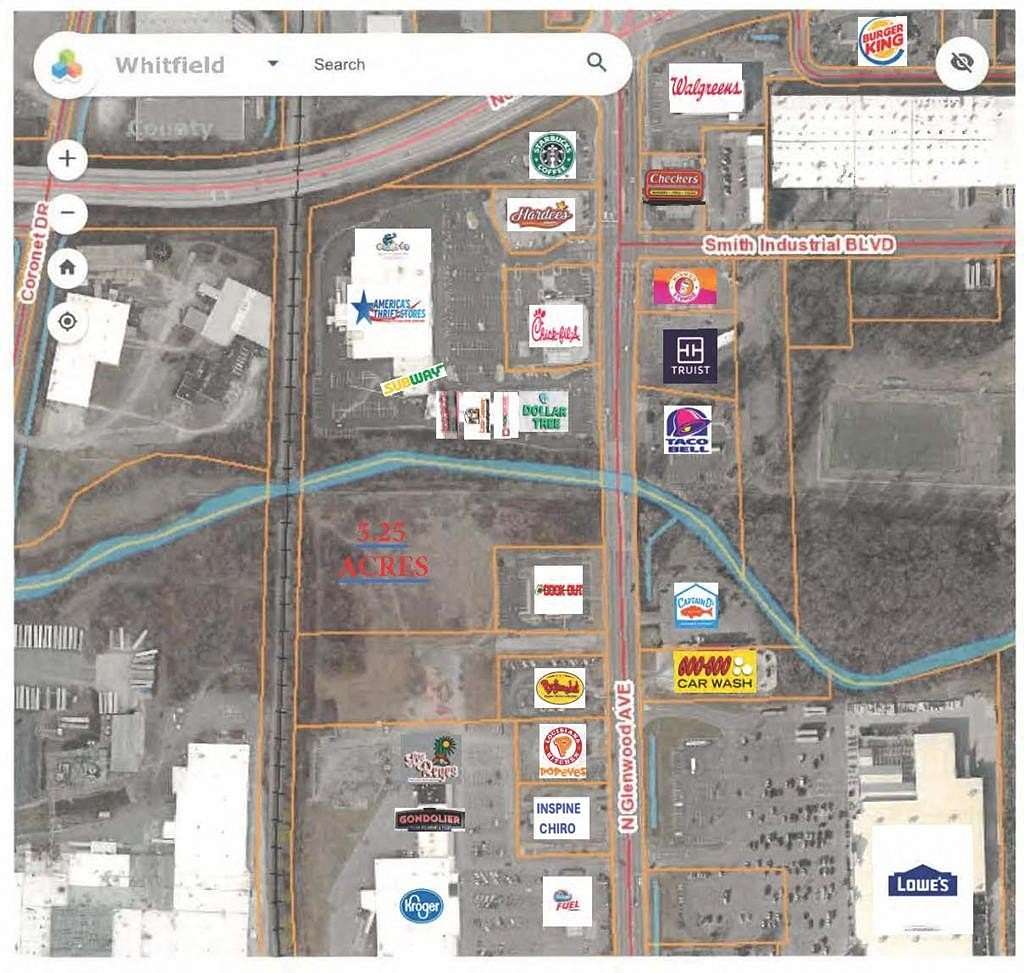 5.25 Acres of Commercial Land for Sale in Dalton, Georgia