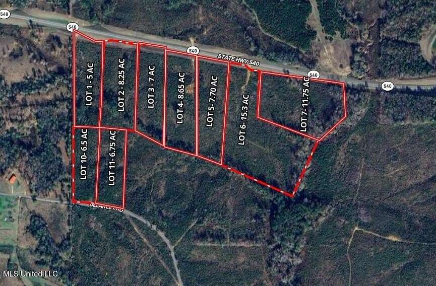 7.7 Acres of Residential Land for Sale in Braxton, Mississippi