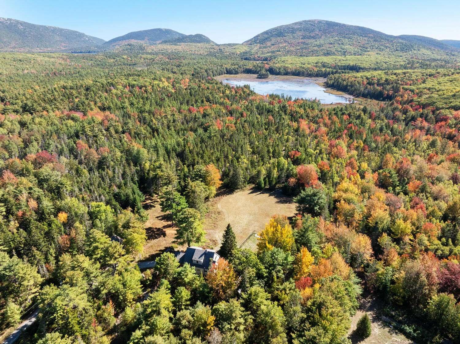 16 Acres of Recreational Land with Home for Sale in Bar Harbor, Maine