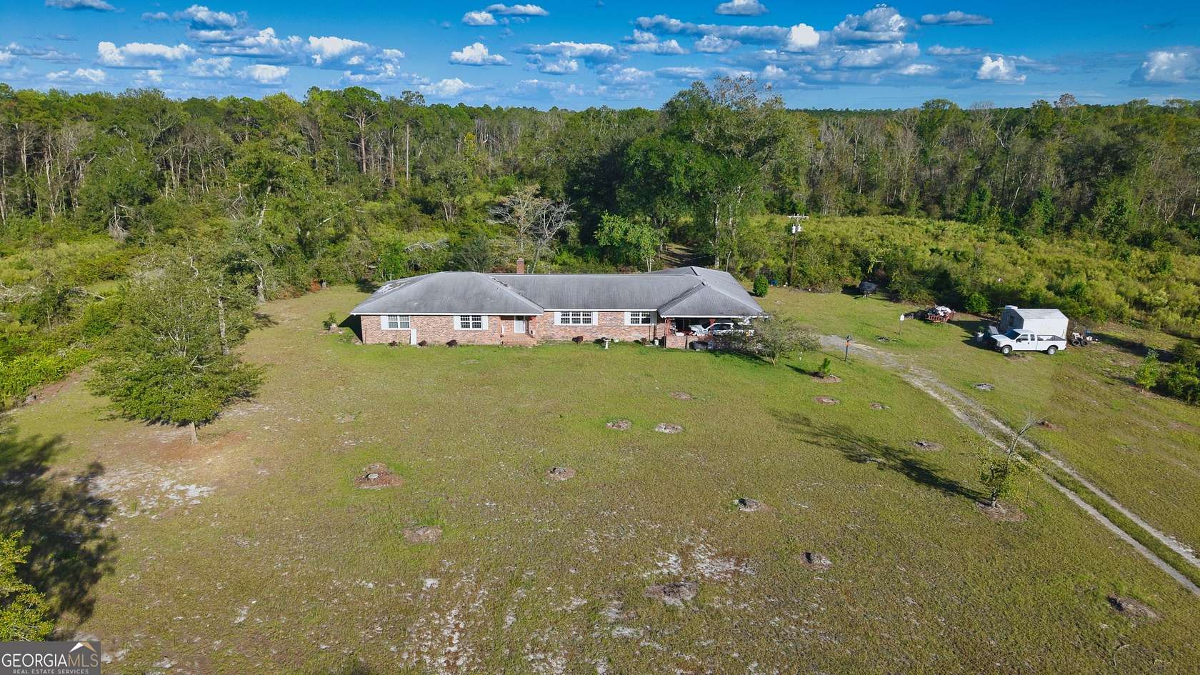 36 Acres of Agricultural Land with Home for Sale in Claxton, Georgia