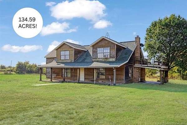 135 Acres of Land with Home for Sale in Kenefic, Oklahoma