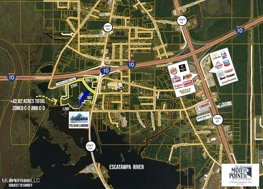 42.8 Acres of Land for Sale in Moss Point, Mississippi