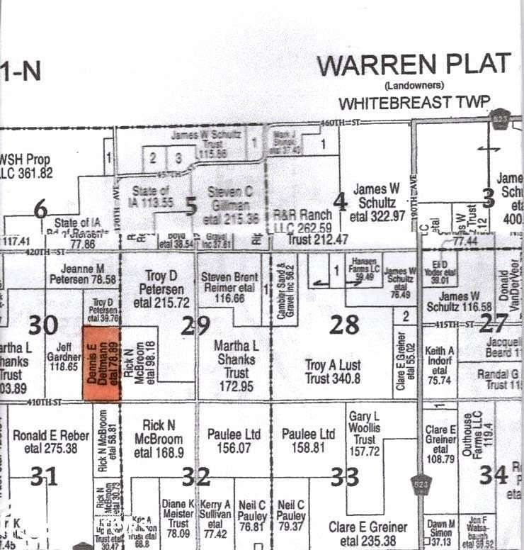 78.9 Acres of Recreational Land & Farm for Sale in Derby, Iowa