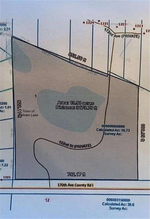 13.9 Acres of Recreational Land for Sale in Balsam Lake, Wisconsin