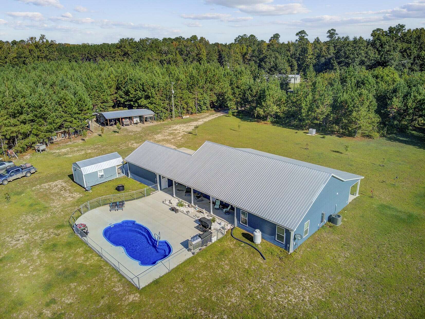 9.6 Acres of Land with Home for Sale in Cottageville, South Carolina
