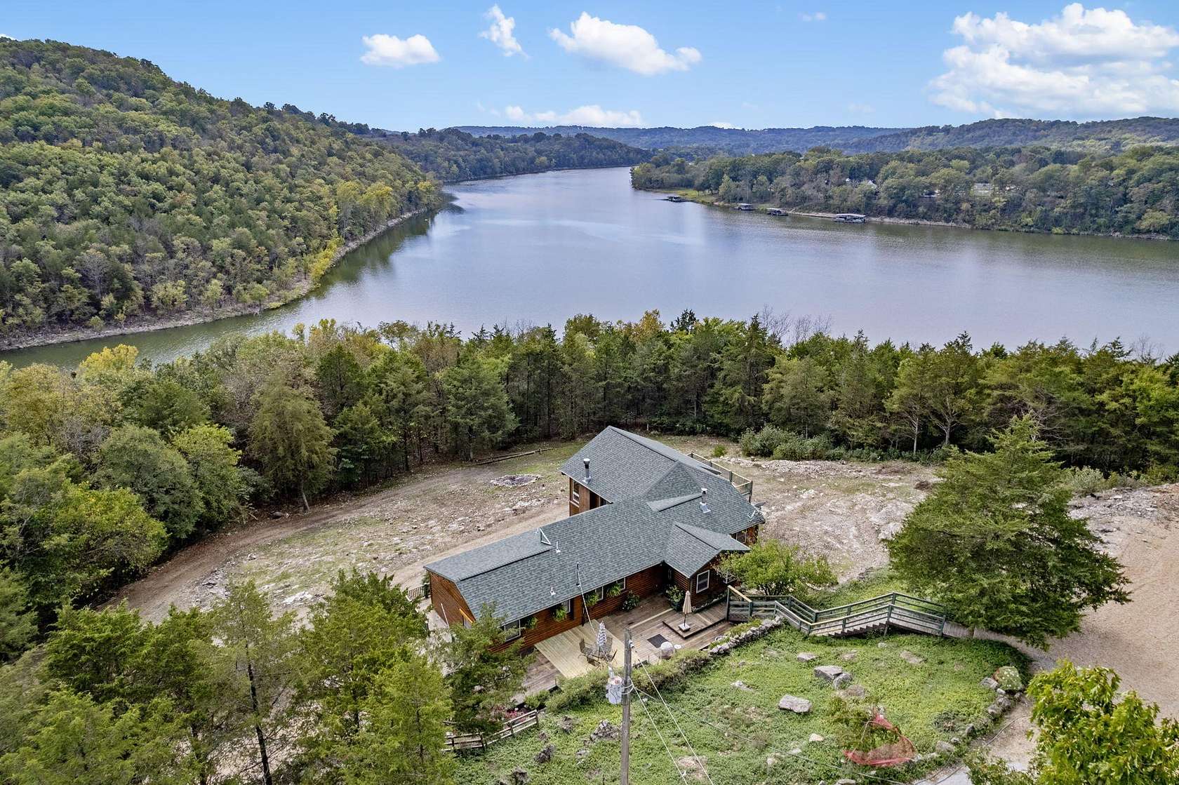 19.1 Acres of Recreational Land with Home for Sale in Galena, Missouri