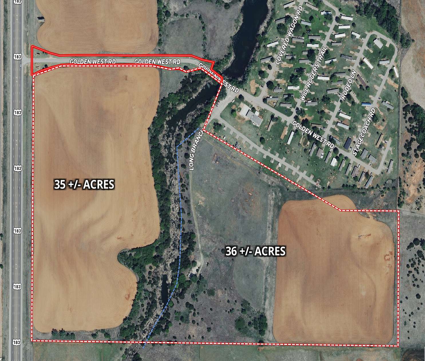 70 Acres of Agricultural & Residential Land for Sale in Clinton, Oklahoma
