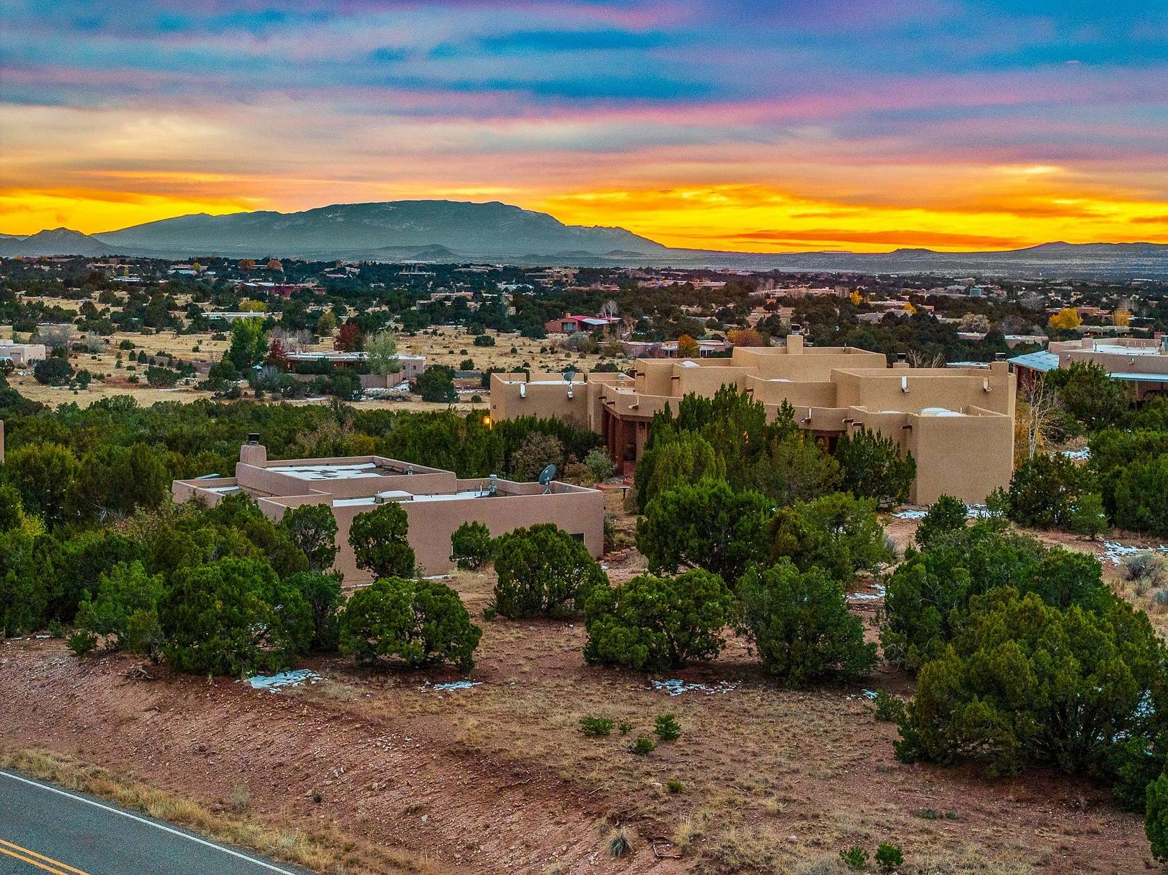 2.5 Acres of Residential Land with Home for Sale in Santa Fe, New Mexico