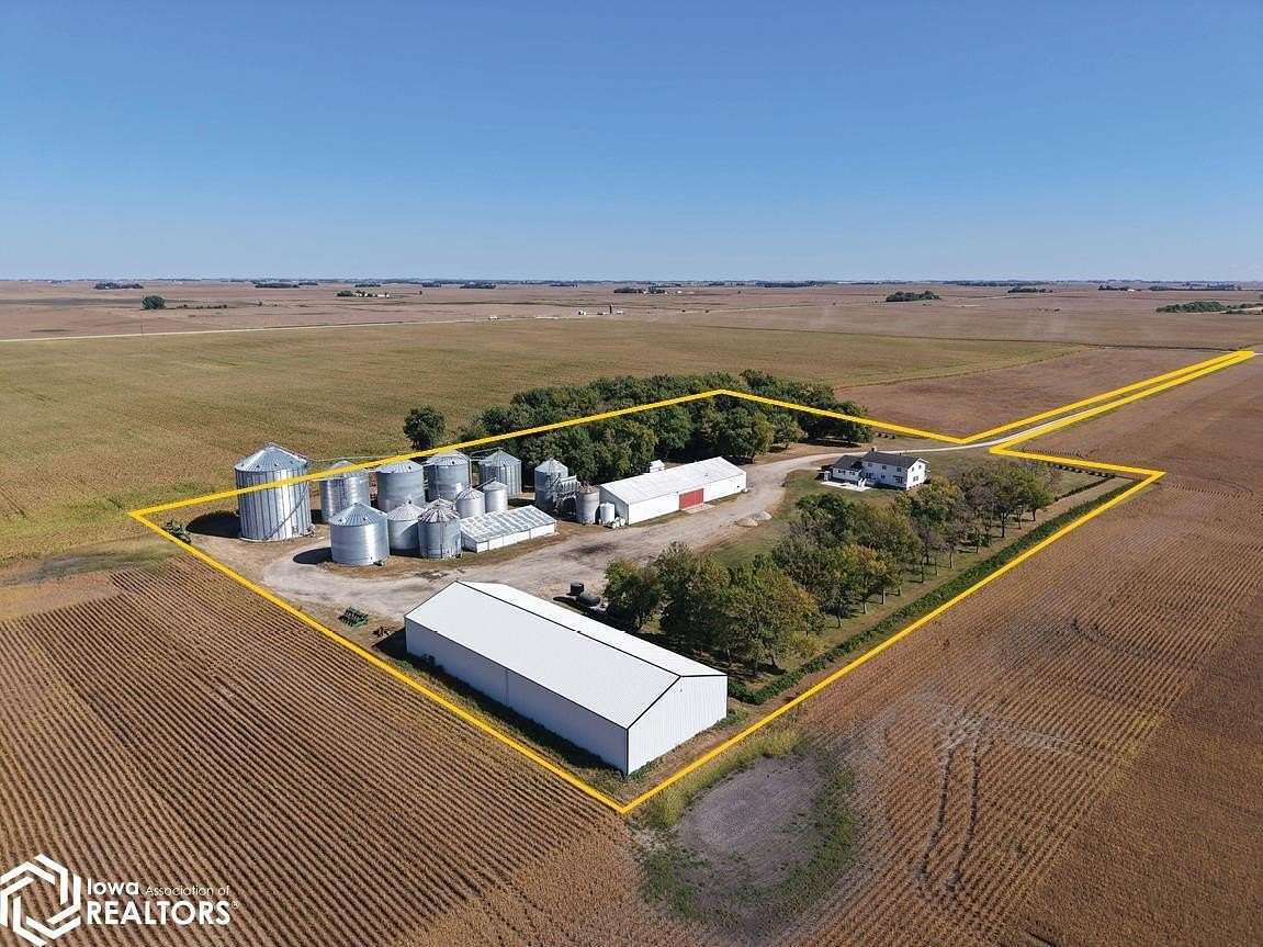 10.7 Acres of Land with Home for Sale in Thompson, Iowa