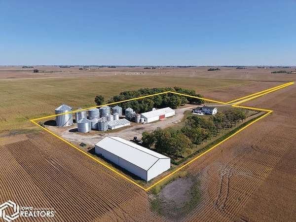 10.7 Acres of Land with Home for Sale in Thompson, Iowa