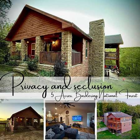 5 Acres of Residential Land with Home for Sale in Kissee Mills, Missouri