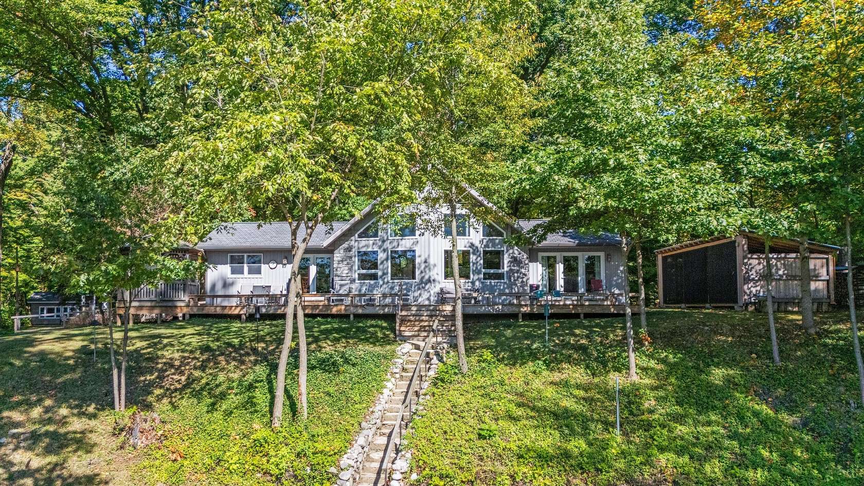 110 Acres of Land with Home for Sale in Galien, Michigan