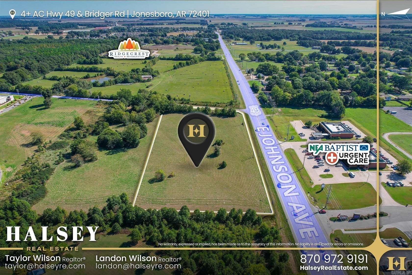 4.53 Acres of Mixed-Use Land for Sale in Jonesboro, Arkansas