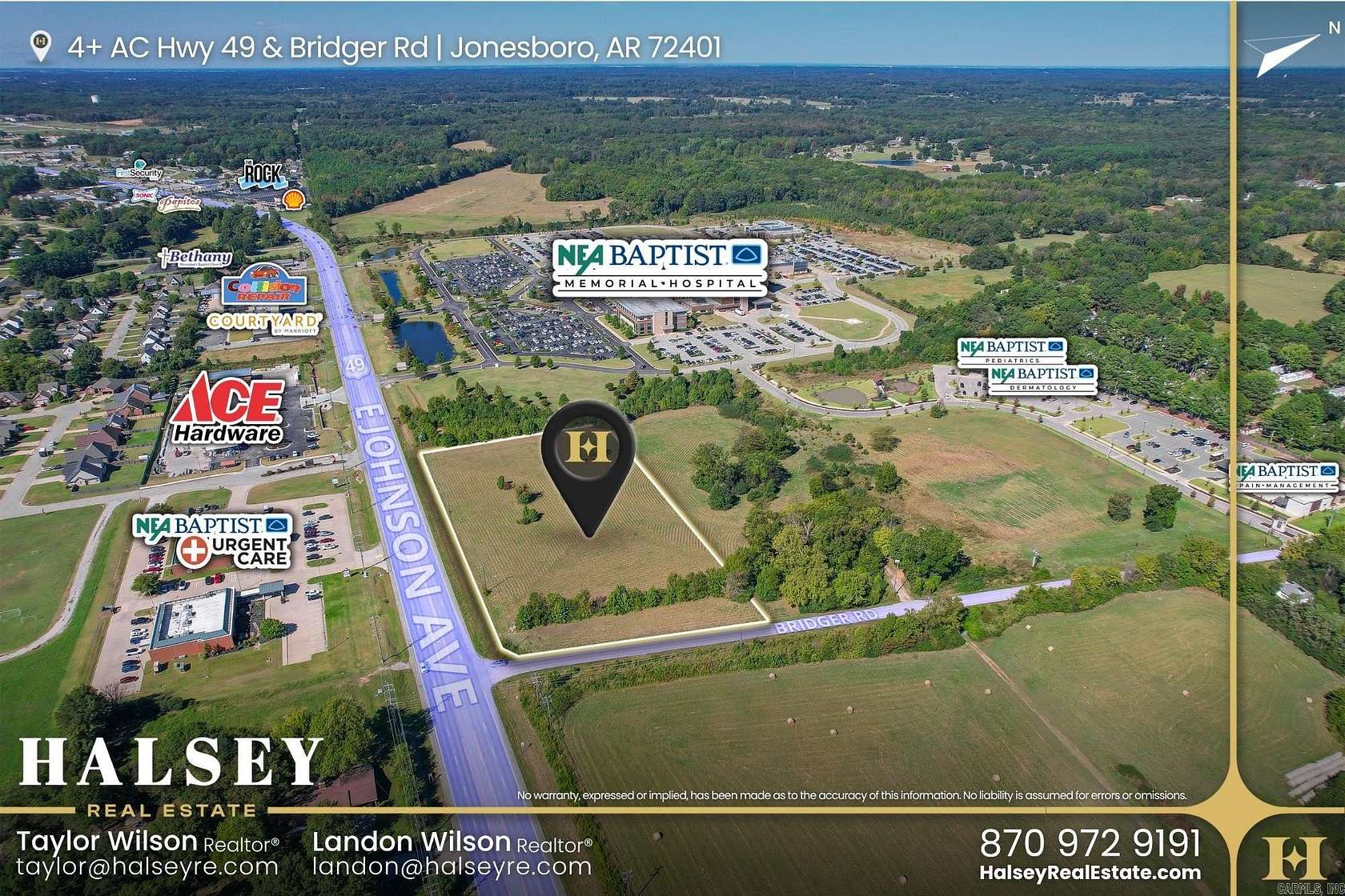 4.53 Acres of Mixed-Use Land for Sale in Jonesboro, Arkansas