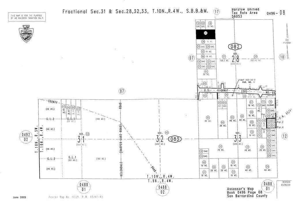 20 Acres of Land for Sale in Hinkley, California