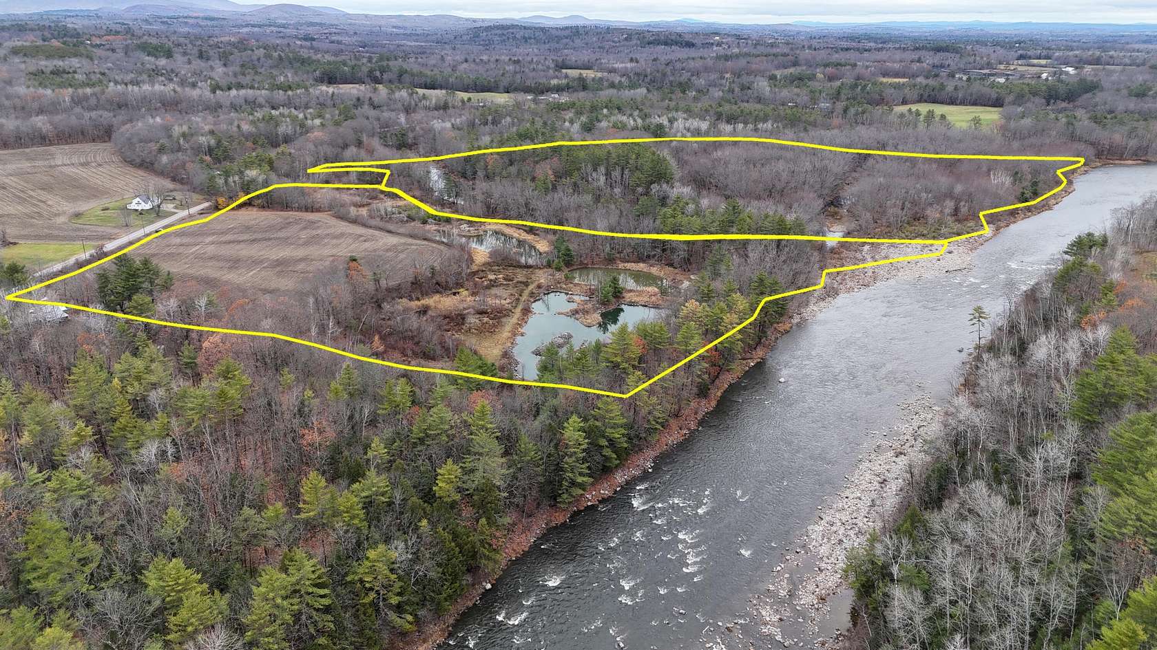 92 Acres of Recreational Land for Sale in New Sharon, Maine