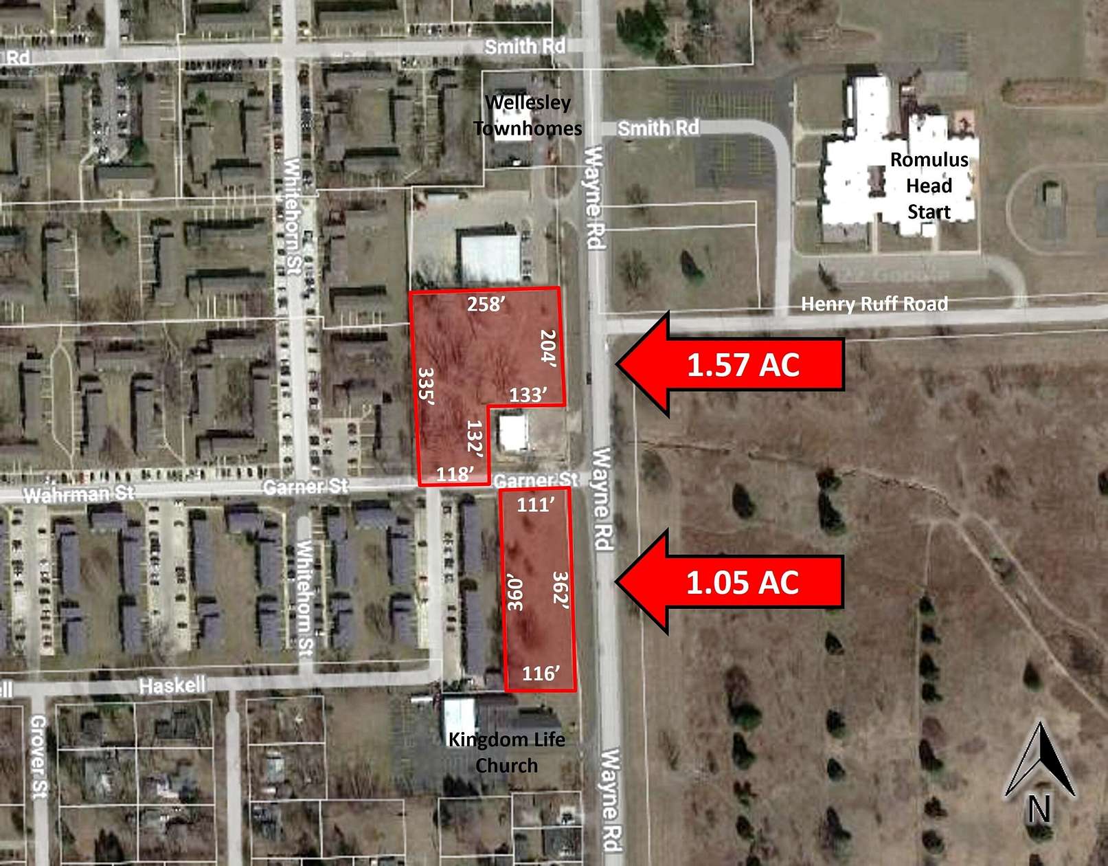 1 Acre of Commercial Land for Sale in Romulus, Michigan