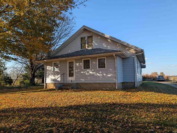 3 Acres of Residential Land with Home for Sale in Monroe City, Indiana
