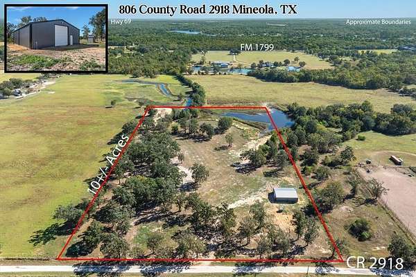 10 Acres of Improved Land for Sale in Mineola, Texas
