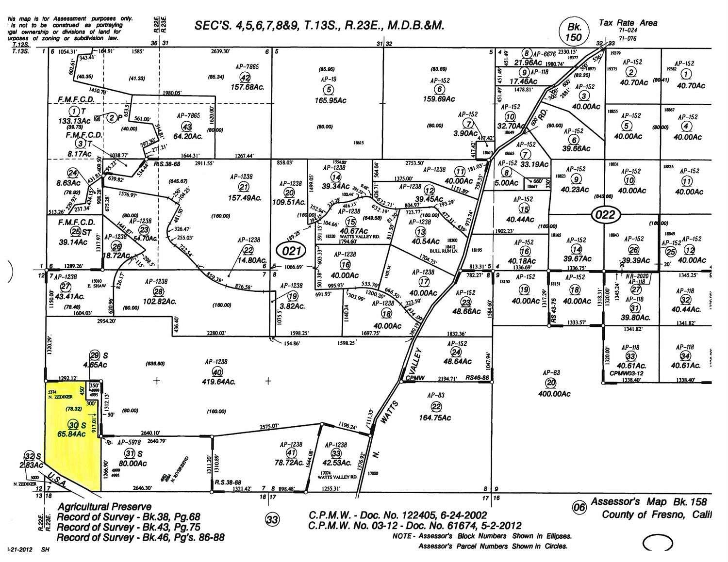 65.8 Acres of Agricultural Land for Sale in Sanger, California