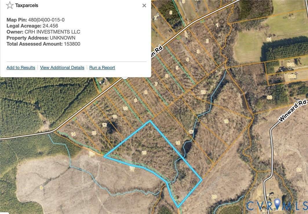 24.5 Acres of Recreational Land & Farm for Sale in Spring Grove, Virginia
